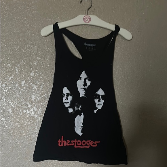The stooges Multicolored Sleeveless Graphic Cut Out Tank Top - Picture 1 of 3